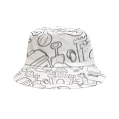 Baby Hand Sketch Drawn Toy Doodle Inside Out Bucket Hat by Pakjumat