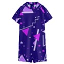 Memphis Pattern Geometric Abstract Kids  Boyleg Half Suit Swimwear View1