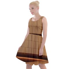 Architecture Art Boxes Brown Knee Length Skater Dress by Amaryn4rt