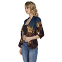 Dresden Semper Opera House Women s 3/4 Sleeve Ruffle Edge Open Front Jacket View2