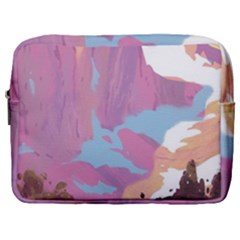 Pink Mountains Grand Canyon Psychedelic Mountain Make Up Pouch (large) by Modalart