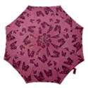 Pink Glitter Butterfly Hook Handle Umbrellas (Small) View1
