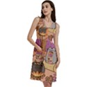 Pusheen Cute Fall The Cat Sleeveless Dress With Pocket View3