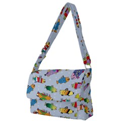 Fish Ocean Sea Water Diving Blue Full Print Messenger Bag (l) by Modalart
