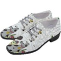 Dog Puzzle Maze Bee Butterfly Women Heeled Oxford Shoes View2