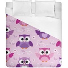 Seamless Cute Colourfull Owl Kids Pattern Duvet Cover (california King Size) by Bedest