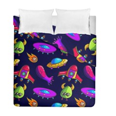 Space Pattern Duvet Cover Double Side (full/ Double Size) by Bedest