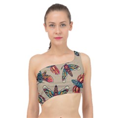 Tattoos Colorful Seamless Pattern Spliced Up Bikini Top  by Bedest