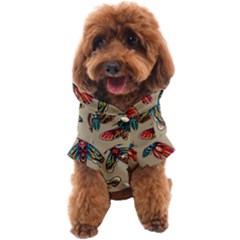 Tattoos Colorful Seamless Pattern Dog Coat by Bedest