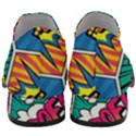Comic Colorful Seamless Pattern Women Slip On Heel Loafers View4