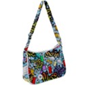 Graffiti Characters Seamless Patterns Zip Up Shoulder Bag View1