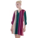 Vertical Line Color Lines Texture Open Neck Shift Dress View1