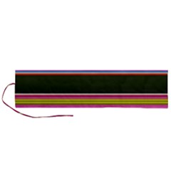 Horizontal Line Colorful Roll Up Canvas Pencil Holder (l) by Pakjumat