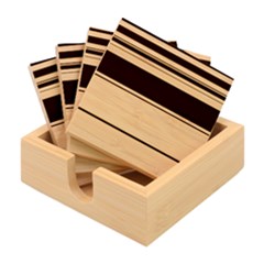 Horizontal Line Colorful Bamboo Coaster Set by Pakjumat
