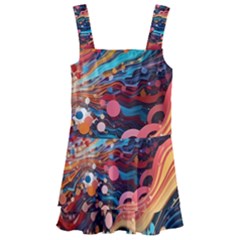 Pattern Abstract Kids  Layered Skirt Swimsuit by Pakjumat
