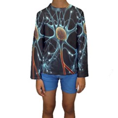 Organism Neon Science Kids  Long Sleeve Swimwear by Pakjumat