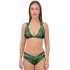 Matrix Technology Tech Data Digital Network Double Strap Halter Bikini Set by Pakjumat