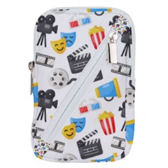 Cinema Icons Pattern Seamless Signs Symbols Collection Icon Belt Pouch Bag (large) by Pakjumat