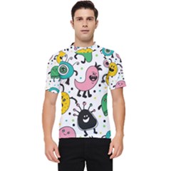 Funny Monster Pattern Men s Short Sleeve Rash Guard by Pakjumat