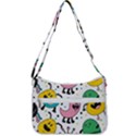 Funny Monster Pattern Zip Up Shoulder Bag View3