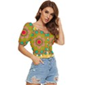 Mandala Patterns Yellow Button up blouse View3