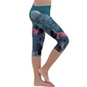 Astronaut Moon Space Nasa Planet Kids  Lightweight Velour Capri Leggings  View3
