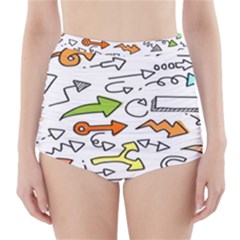 Desktop Pattern Art Graphic Design High-waisted Bikini Bottoms by Hannah976