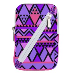 Seamless Purple Pink Pattern Belt Pouch Bag (small) by Hannah976