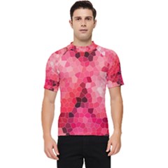 Mosaic Structure Pattern Background Men s Short Sleeve Rash Guard by Hannah976