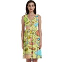 Cute Sketch Child Graphic Funny Sleeveless Dress With Pocket View1
