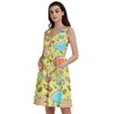 Cute Sketch Child Graphic Funny Sleeveless Dress With Pocket View2