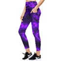 Purple Pattern Background Structure Pocket Leggings  View3