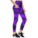 Purple Pattern Background Structure Pocket Leggings  View4