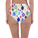 Inks Drops Black Colorful Paint Reversible High-Waist Bikini Bottoms View2