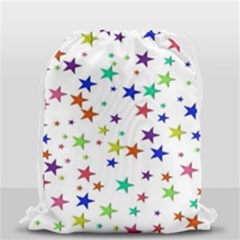 Star Random Background Scattered Drawstring Bag (small) by Hannah976