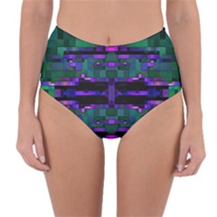Abstract Pattern Desktop Wallpaper Reversible High-waist Bikini Bottoms by Hannah976
