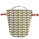 Leaf Plant Pattern Seamless Drawstring Bucket Bag View2