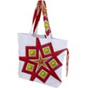 Pattern Tile Decorative Design Star Drawstring Tote Bag View1