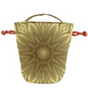 Background Pattern Golden Yellow Drawstring Bucket Bag View1