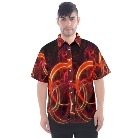 Abstract Seamless Pattern Men s Short Sleeve Shirt by Hannah976