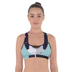 Astronaut Space Astronomy Universe Cross Back Sports Bra by Sarkoni