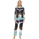 Astronaut Space Astronomy Universe Womens  Long Sleeve Velvet Pocket Pajamas Set View1