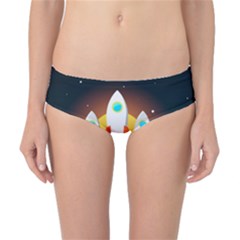 Rocket Take Off Missiles Cosmos Classic Bikini Bottoms by Sarkoni