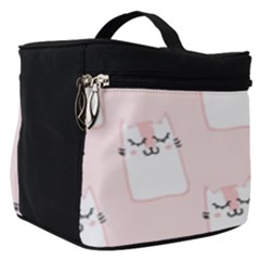 Pattern Pink Cute Sweet Fur Cats Make Up Travel Bag (small) by Sarkoni