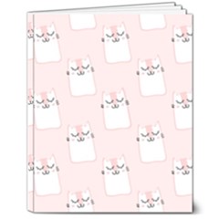 Pattern Pink Cute Sweet Fur Cats 8  X 10  Softcover Notebook by Sarkoni