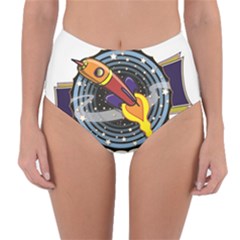 Rocket Space Clipart Illustrator Reversible High-waist Bikini Bottoms by Sarkoni