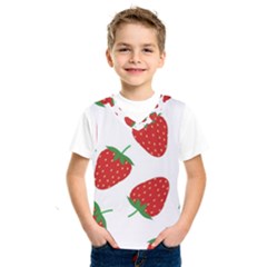 Seamless Pattern Fresh Strawberry Kids  Basketball Tank Top by Sarkoni