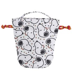 Dog Pattern Drawstring Bucket Bag by Sarkoni