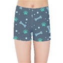 Bons Foot Prints Pattern Background Kids  Sports Shorts View1