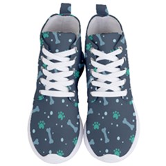 Bons Foot Prints Pattern Background Women s Lightweight High Top Sneakers by Grandong